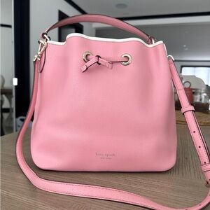 Kate Spade Pink Leather Bucket Bag